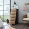 Tuhome Kaia 5 Drawer Dresser, Vertical Dresser, Black/Pine CWC4762 - alternate 1